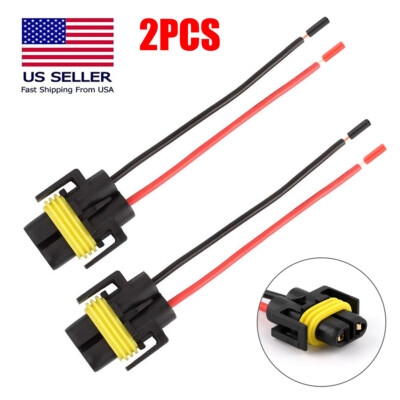 H11/H8/880 Wire Pigtail Female Harness Headlight Low Beam Bulb Connector Repair