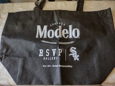 MODELO RSVP Gallery SOX Black Cerveza  Beer Case Thin Tote Bag w Handle NEW
