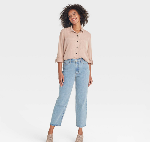 Women's Vintage Straight Cropped Jeans 