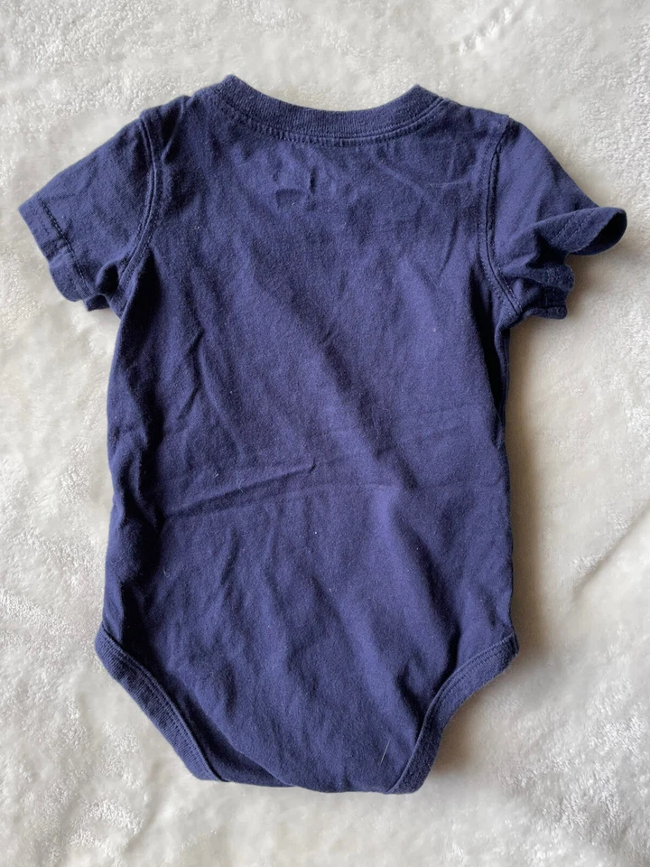 Jumping Beans Baby Infant One Piece Romper Navy Blue Baseball Size 6M Put Me In - Image 3 of 3