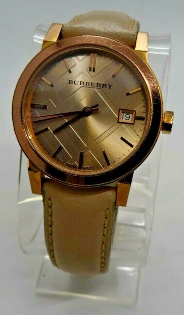 rose gold burberry watch