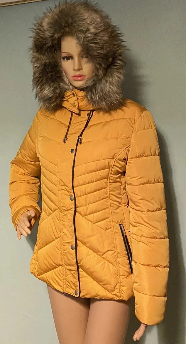 New look yellow puffer hotsell jacket