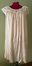 Vintage Gilead Pink Short Nightgown Nightie Lace Flutter Sleeves Babydoll M