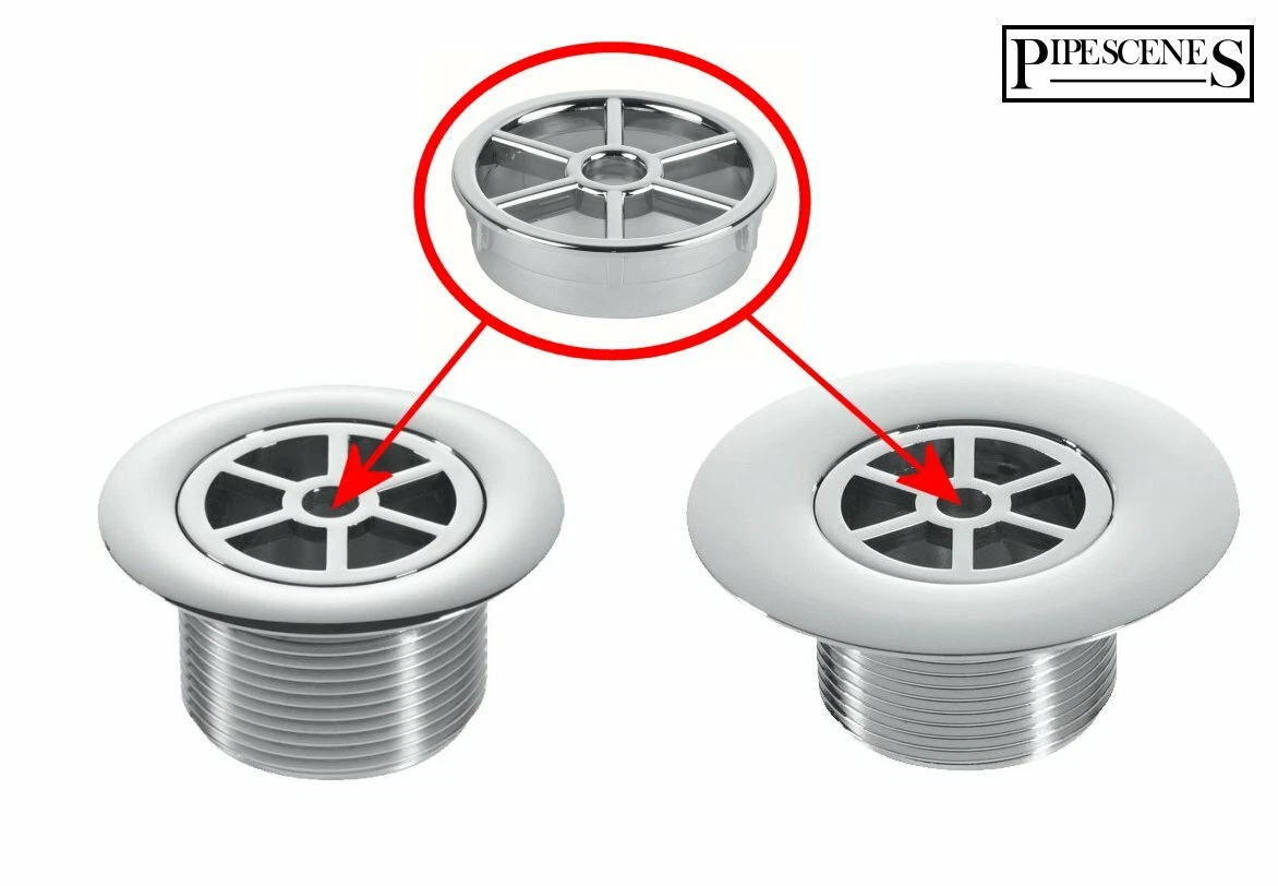 Replacement Shower Drain Top INSERT ONLY for Waste Trap Chrome