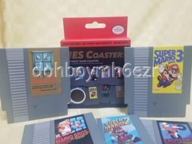 NES Game Coasters Nintendo Super Mario Zelda Donkey Kong Metroid set of 8