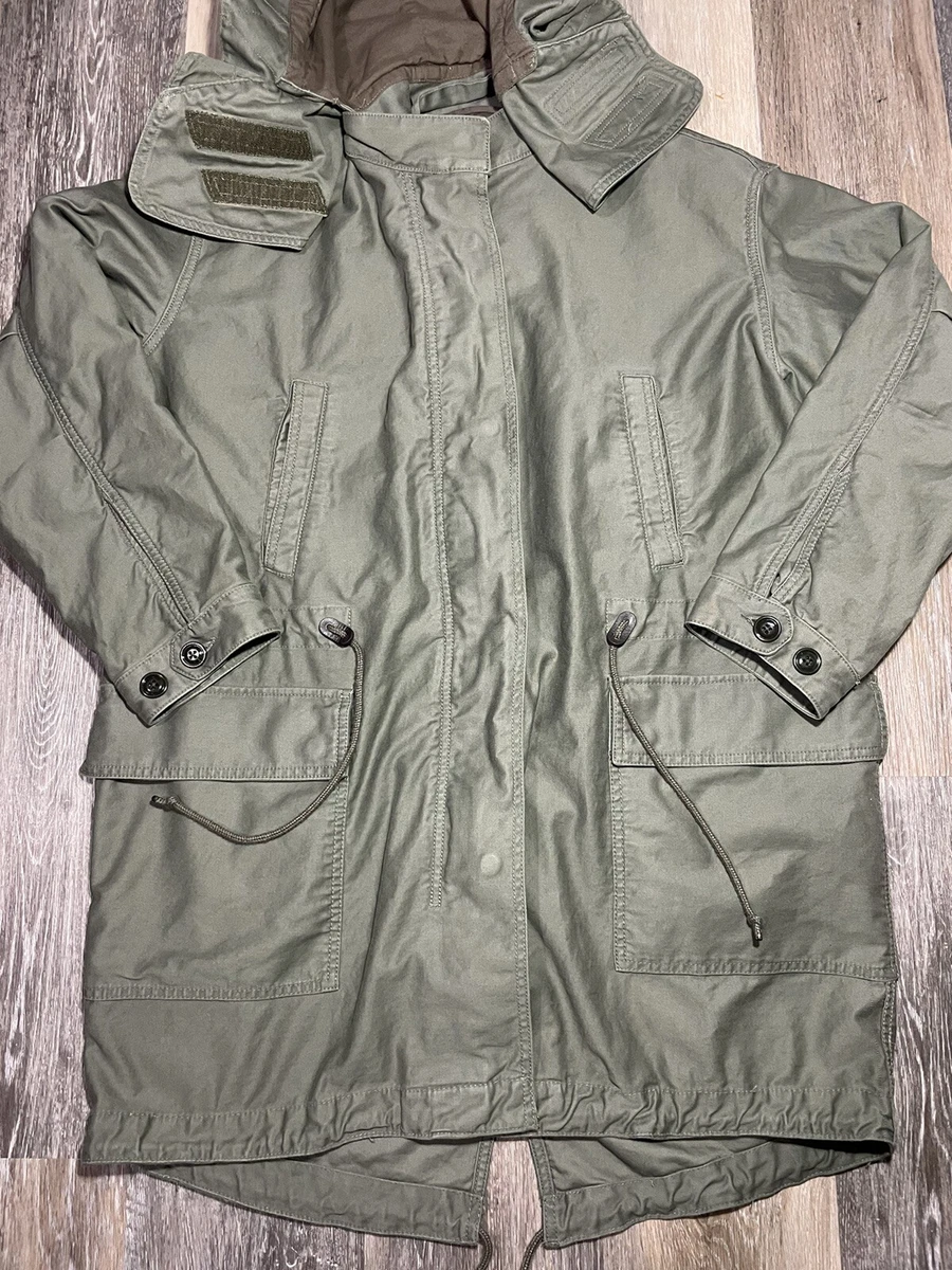 Vintage Gap Military Field Parka Green Hooded Insulated Jacket Mens Size Large