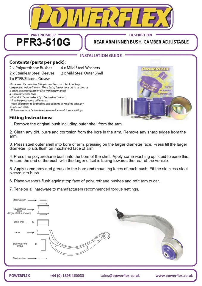Bras De Rayon Inférieur Powerflex Pour Audi A5 07-16 PFF3-702 - Photo 4/4