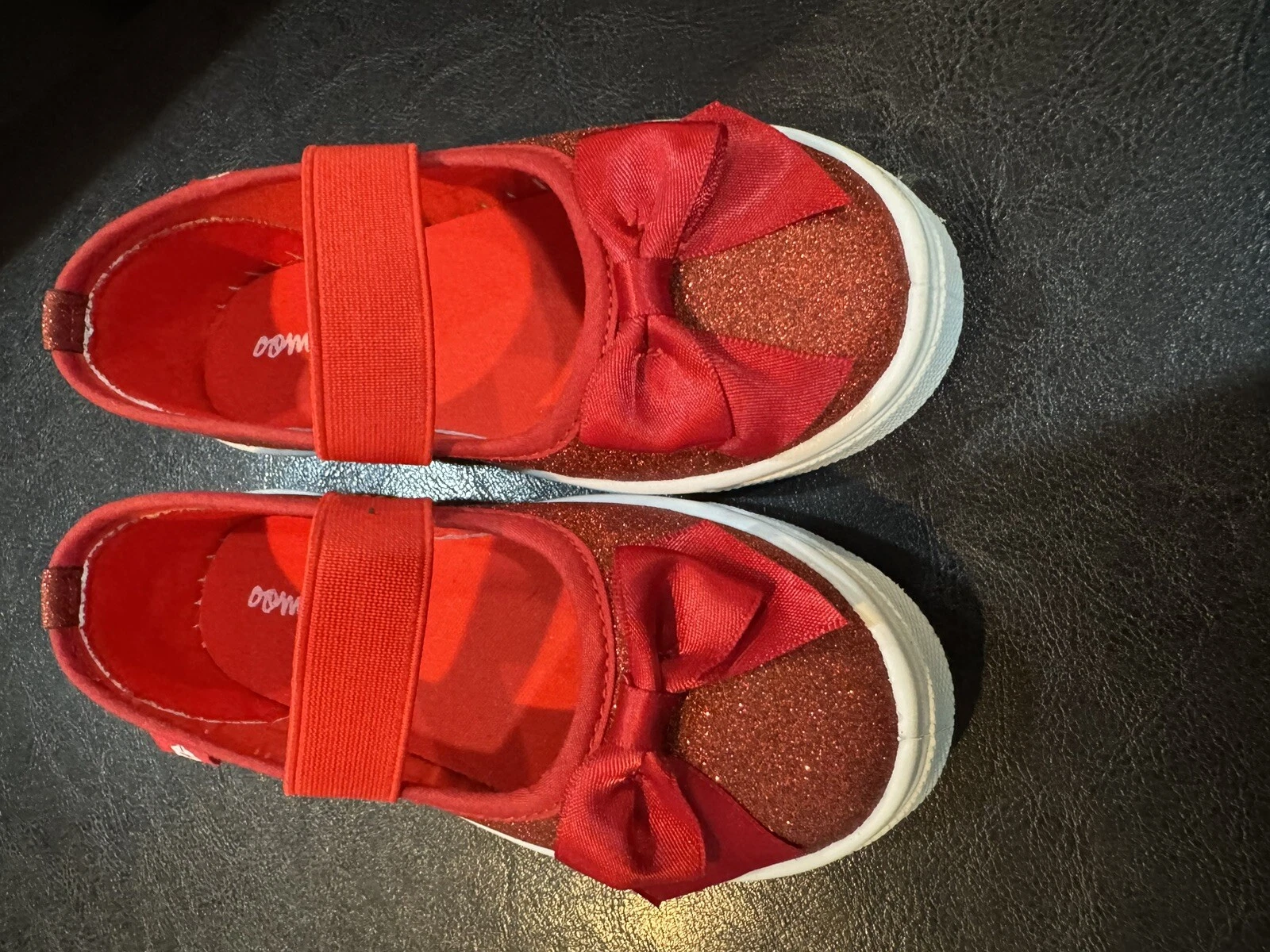 CONVERSE Sandalo Oomphies bambina Mary Jane rosso scintillante fiocco festa principessa scarpe basse