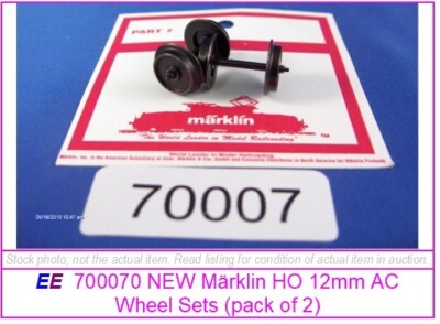 NEW 70007 Märklin Stepped End Axle 12mm Wheelsets  various Coaches, Pk of 2