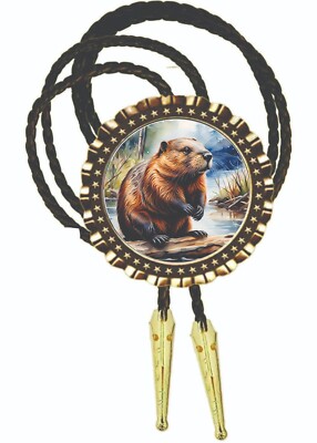 A Beaver Bolo Tie Men's Accessory Neckties Men Wear Gift Dad