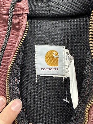 Vintage 90s Carhartt Hooded Jacket Rare Redwood JR1036 Size Vintage 90s Carhartt Hooded Jacket Rare Redwood JR1036 Size