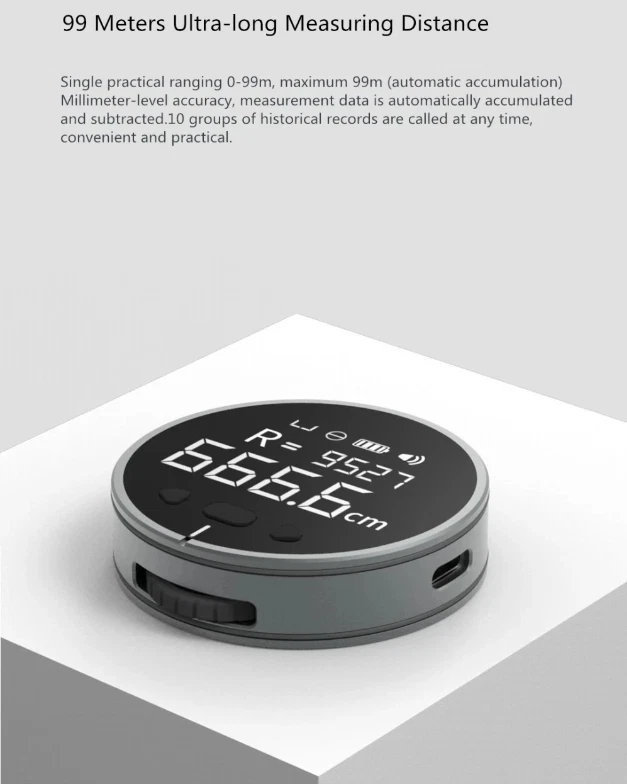 AtuMan Electronic Tape Measure Digital Ruler Rangefinder Display Rechargeable AU - Image 4 of 4