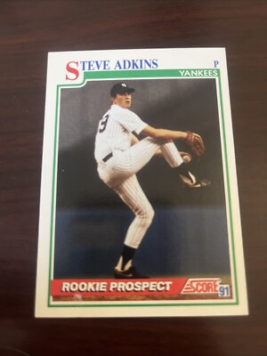 1991 Score - #716 Steve Adkins RC Rookie New York Yankees NM-MINT 