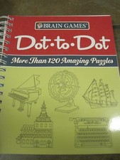 BRAIN GAMES DOT-TO-DOT: MORE THAN 120 AMAZING PUZZLES, NEW 