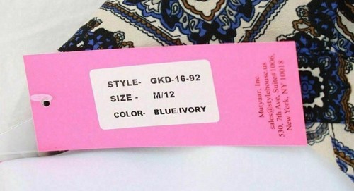 Style House Girls Button Up Top Blue & Ivory Long Sleeve Size Medium Casual - Picture 5 of 7