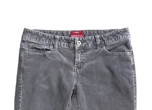 Merona Damengröße 4 grau niedriger Bund Skinny moderne Passform Cordhose 30" Schrittlänge - Bild 4 von 5