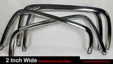 For a 14-15 Silverado 1500 Chrome Polished Stainless Steel Fender Trim 4p Set