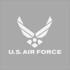 US Air Force Logo #4 Military 1 Color Window Wall Vinyl Decal Sticker