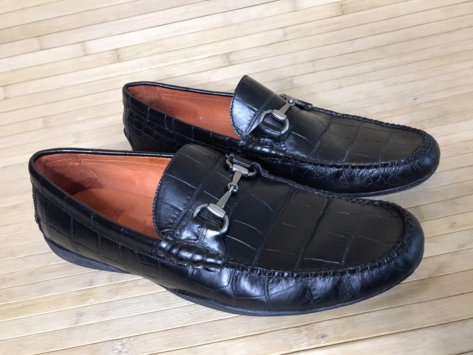 Peter Millar Bit Croc print Loafers 