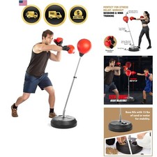 Boxing Bag with Stand Adjustable Speed Ball Boxing Equipment Fitness Gear