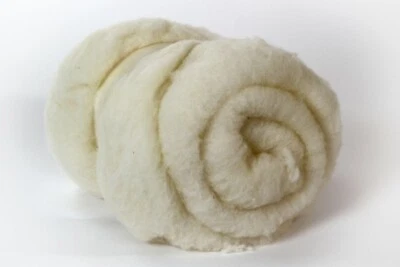 Nappe De Laine Cardée Blanche Biologique 500g - Photo 1/2