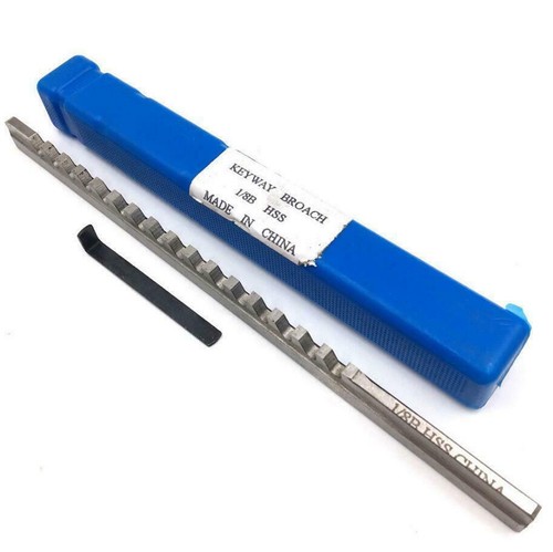 1/8 Pollice Tipo B Keyway Broach & Shim HSS Acciaio Alta Velocità Keyway Cutter Tool - Foto 1 di 6