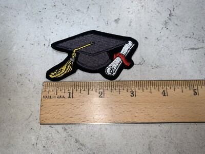 CUSTOM MADE Embroidered Graduation Cap Diploma Sew On or Iron On Patch