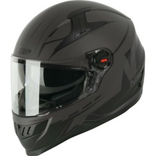 *NOW HALF PRICE* NITRO ANALOG SATIN GUNMETAL BLACK MOTORCYCLE HELMET