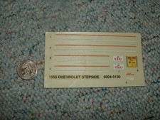 AMT Ertl decals 1/24 1/25 1955 Chevrolet Stepside F165