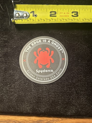 #ad #ad Spyderco Sticker The Edge Is A Ghost $4.99