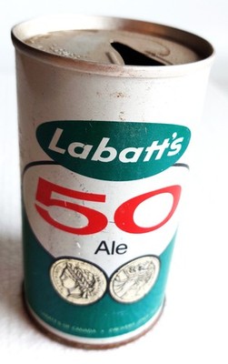 VINTAGE LABATT S 50 ALE BEER STEEL CAN LABATT BREWERY PUSH BUTTON TOP EMPTY