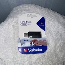 Image of Verbatim USB Drive|Memory Stick|Pendrive - Black 8GB 32GB 64GB PinStripe
