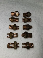 Copper Split Bolt Connector, 10-8, 6F, 6Sol, Reliable. Lot of 10 Pcs.