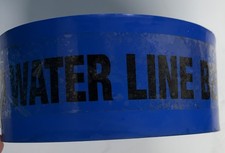 Detectable Underground Warning Tape Caution Buried Water Line Below  2" x 1000'