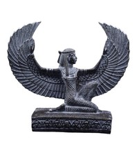 Rare Antique Ancient Egyptian Stone Statue Winged Goddess Isis Handmade Figurine