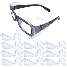10 Pairs Safety Glasses Side Shields, Slip on Side Shields, Fits Medium to La...