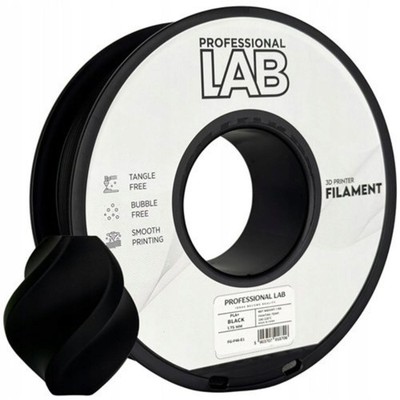 Filament PLA + Schwarz Prof. Lab, 1,75 mm, 1000 g, 3D-Drucker
