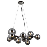 Moderne HäNgelampe Chrom Schwarz Rauchig IP20 11X5W/G9 Schwarzgrau