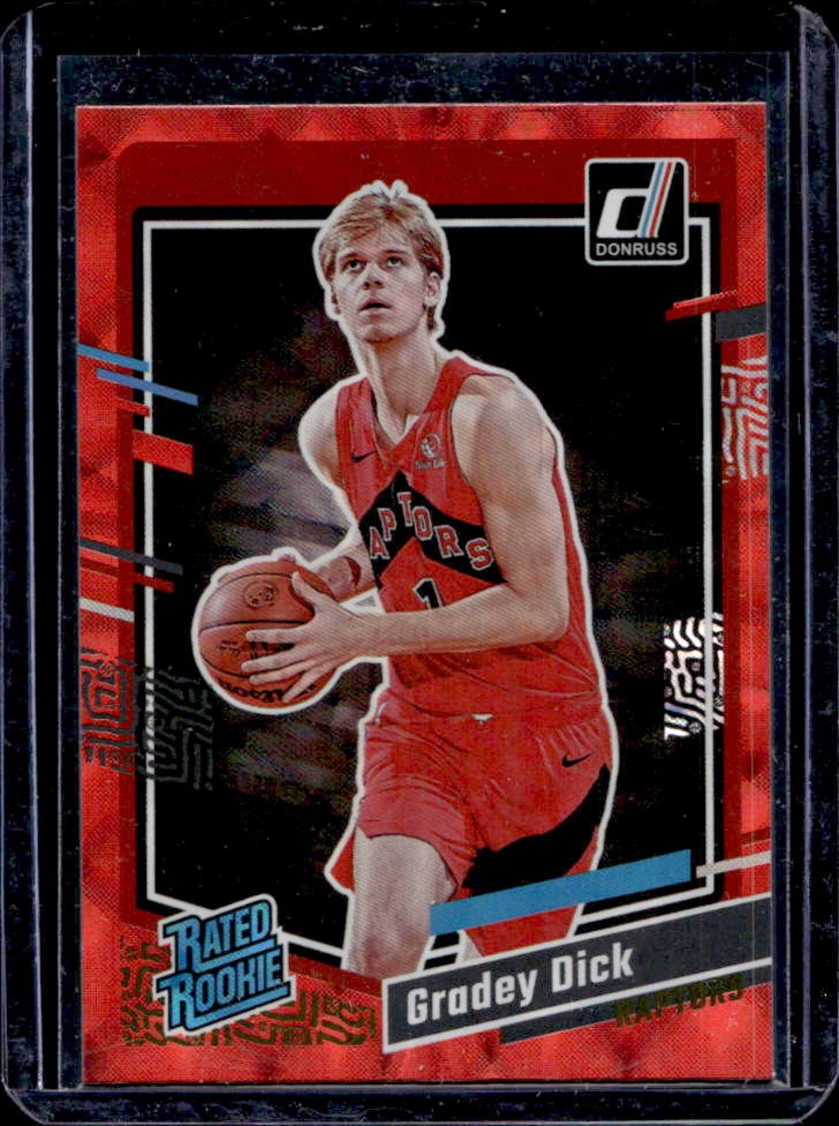 2023-24 Donruss Gradey Dick Red Rated Rookie #247 Raptors