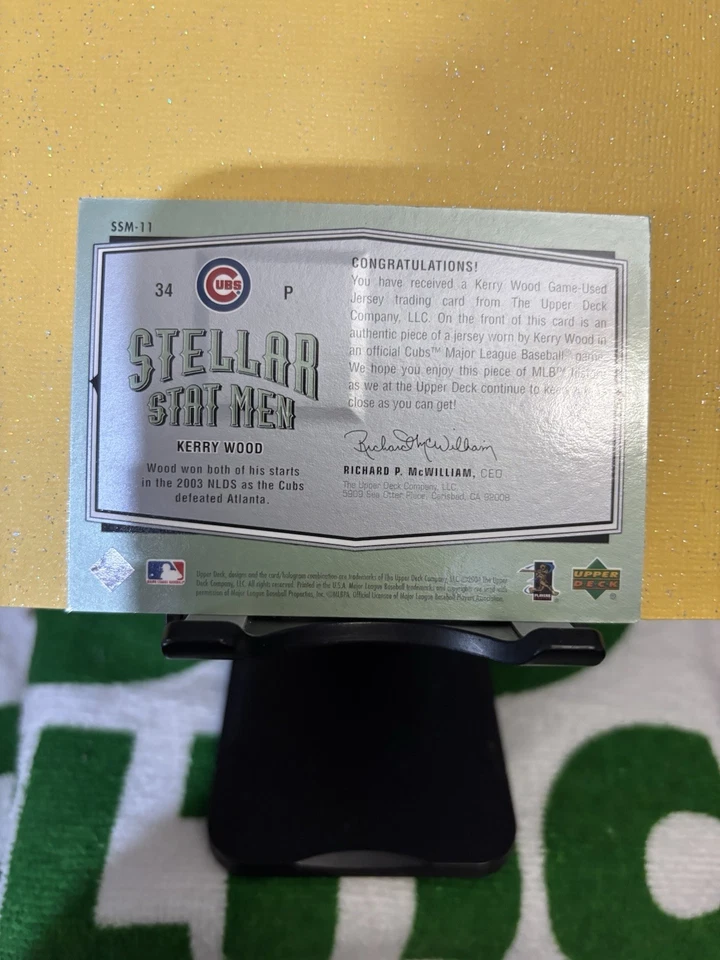 2004 Upper Deck Vintage - Stellar Stat Men Kerry Wood #SSM-11 (MEM) - Image 3 of 4