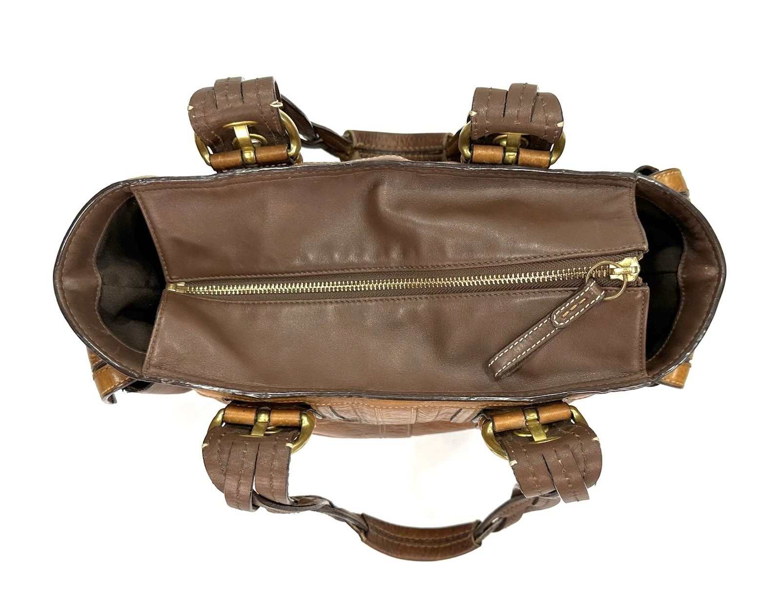 Borsa Coach 10049 vintage Soho Y2K tabacco intrecciata pelle invecchiata tote bag