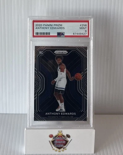 2020-21 Panini Prizm - Rookie Anthony Edwards #258 Rc PSA 9 Mint