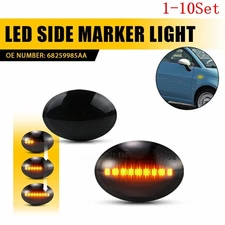 Side Marker Turn Signal Light Amber For 07-19 Fiat 500 500e 500c Abarth 1-10Set