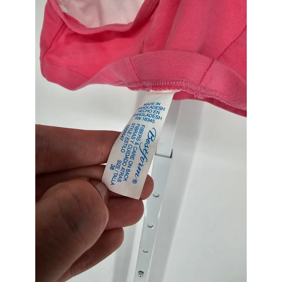 Sujetador vintage de los años 90 Bestform para mujer talla 38 espalda deportiva rosa chicle Foto 3 de 3