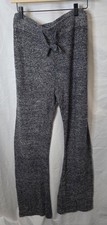 Barefoot Dreams CozyChic Lite Knit Wide Leg Pants XL - Blue/White