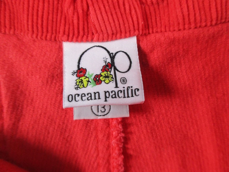 Pantalones Cortos Ocean Pacific Mujer Talla 13 Rojo Pana Surfer De Colección Foto 4 de 4