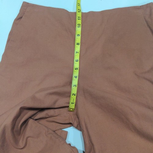Eileen Fisher Womens Hemp Blend Tapered Ankle Pants Size M Orange Lagenlook - Picture 10 of 11