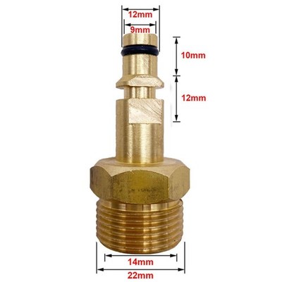 Schwenkadapter 22 mm für Außengewinde für Autowaschmaschine 360 Grad Einsatz