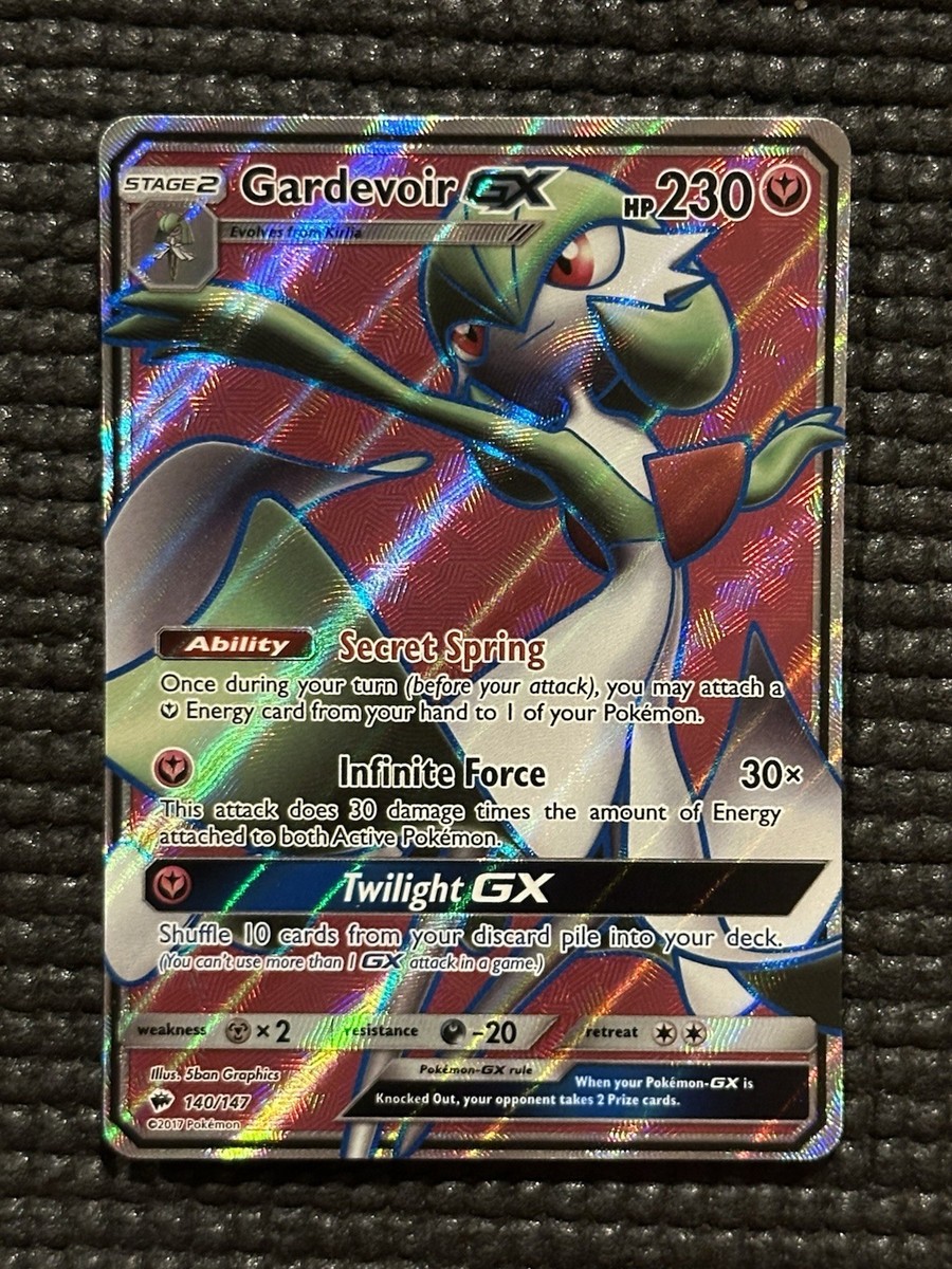 Pokemon Gardevoir GX 140/147 Full Art Holo Card Sm-Burning Shadows