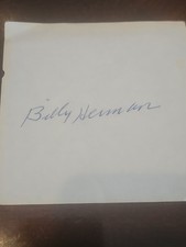 Billy Herman signed paper cut signature autographed hall of fame auto 3.5x3.5